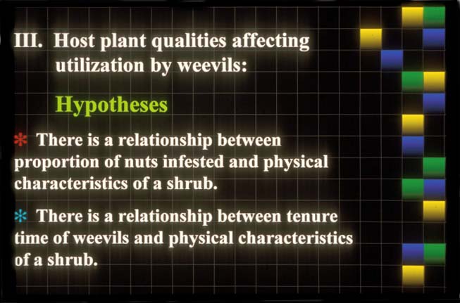 Host plant qualities affecting utilization by weevils: Hypotheses